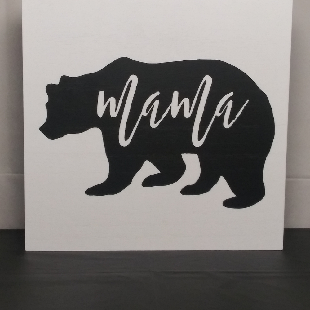 Black and White Bear Wall Art Decor